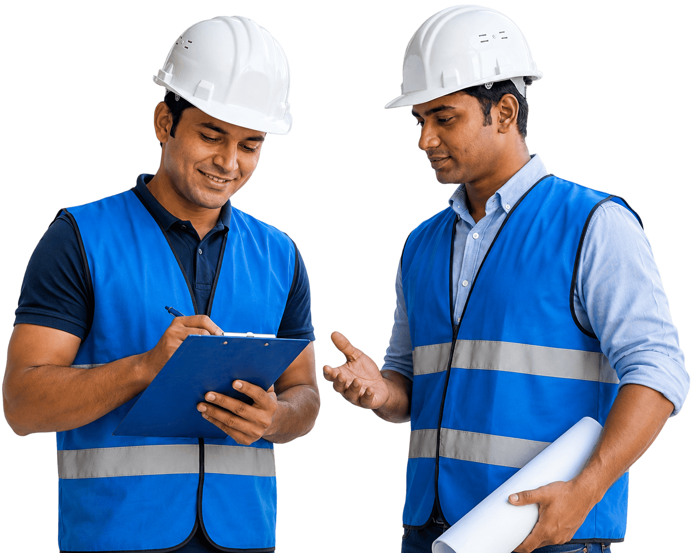 Shree Mahakal RMC engineers reviewing construction plans
