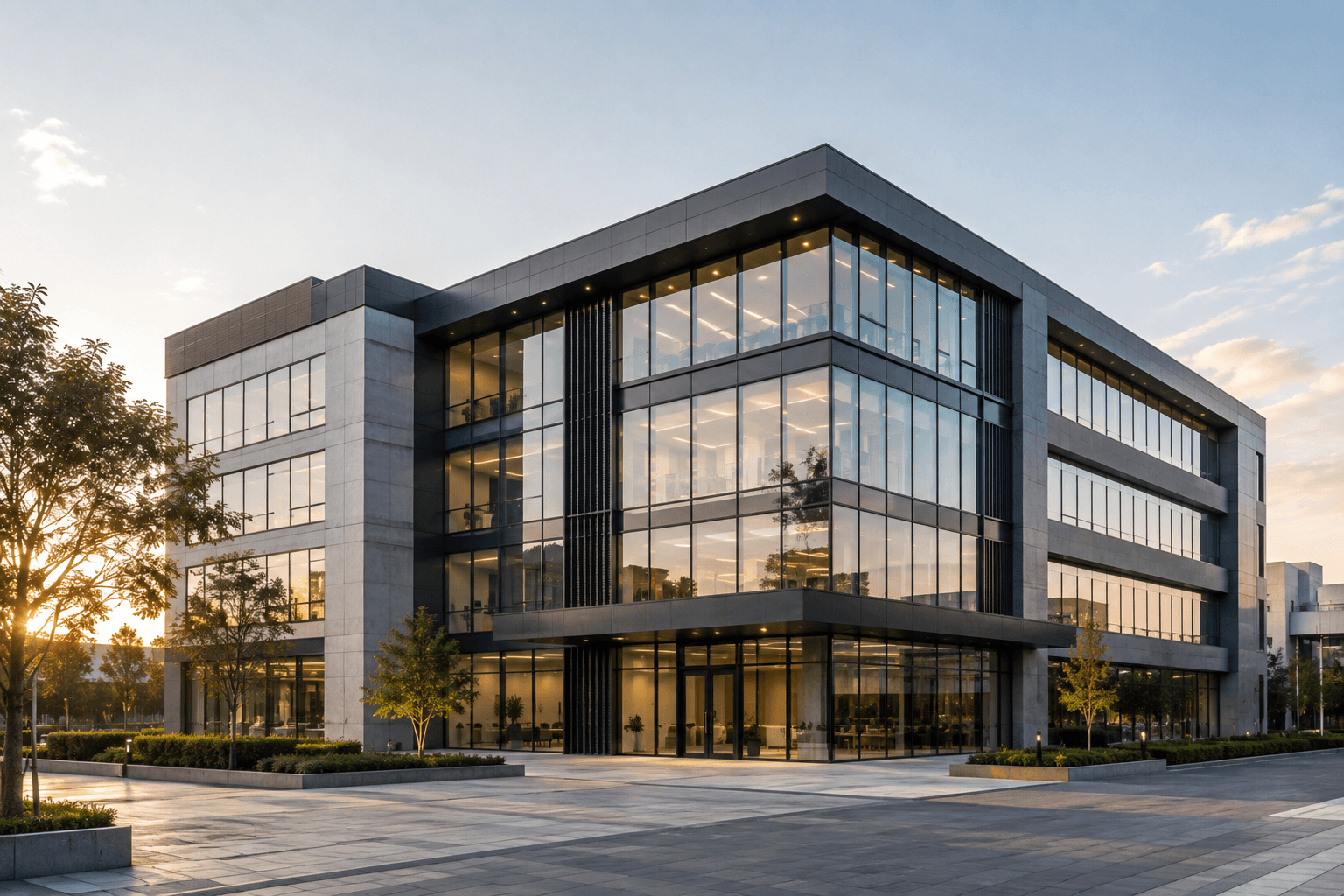 Modern commercial office building
